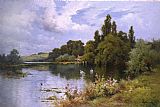 Famous Thames Paintings - A Reach at the Thames Above Goring